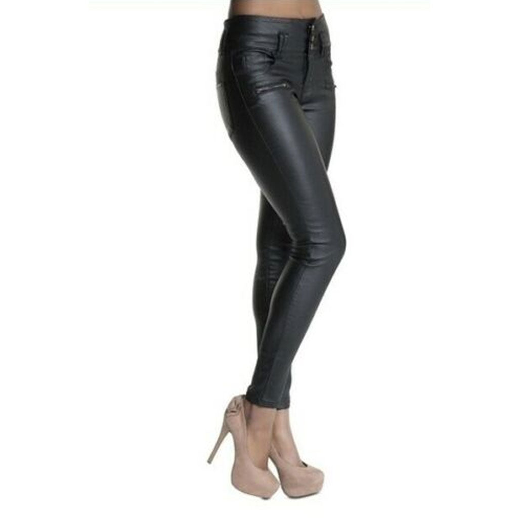 Leather on sale jeans sexy