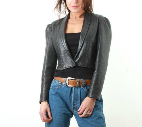 Black leather outlet shrug