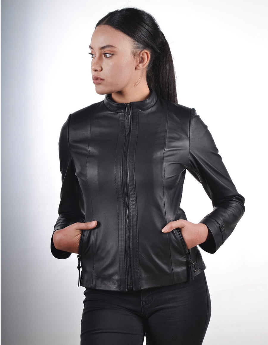 Women’s Classic Black Leather Jacket